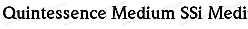 Quintessence Medium SSi Medium Italic字体转换